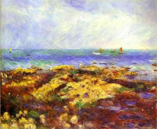 Ebbing Tide at Yport - 1883 by Pierre Auguste Renoir